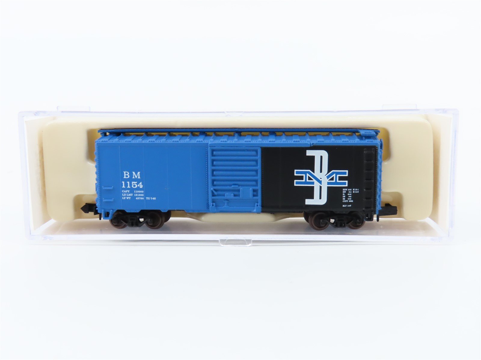 N Scale Atlas 34371 B&M Boston & Maine 40' Boxcar #1154