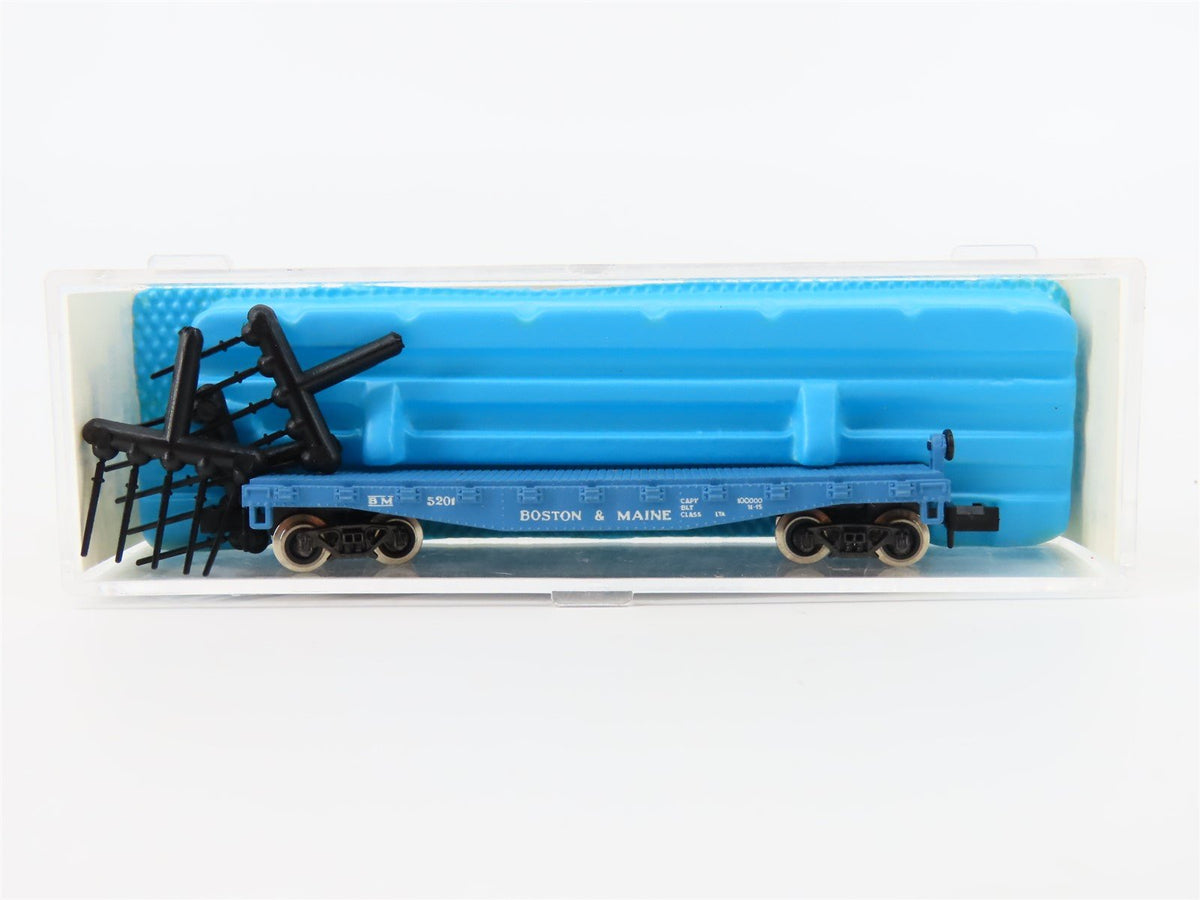 N Scale Rivarossi 9341 B&amp;M Boston &amp; Maine Flatcar #5201