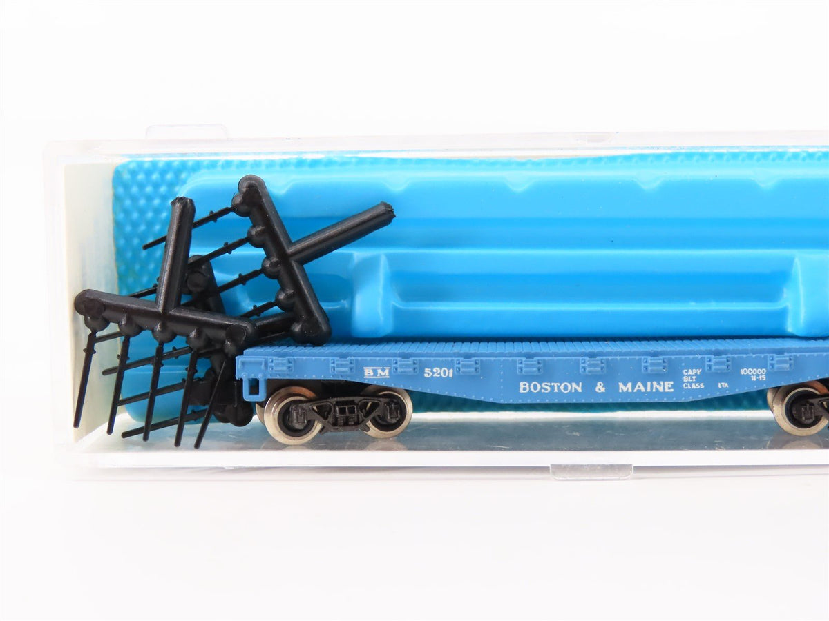 N Scale Rivarossi 9341 B&amp;M Boston &amp; Maine Flatcar #5201