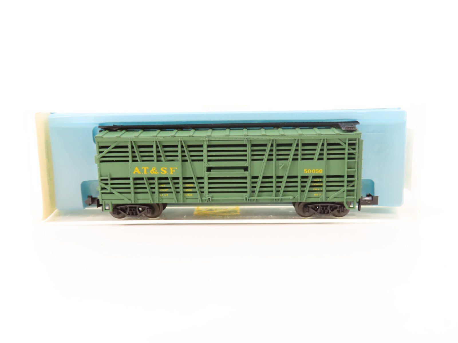 N Scale Atlas 2253 ATSF Santa Fe Cattle Stock Car #50656