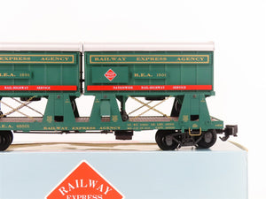 G Scale Railway Express Agency REA-46501 Piggyback Flatcar #46501 w/ Trailers