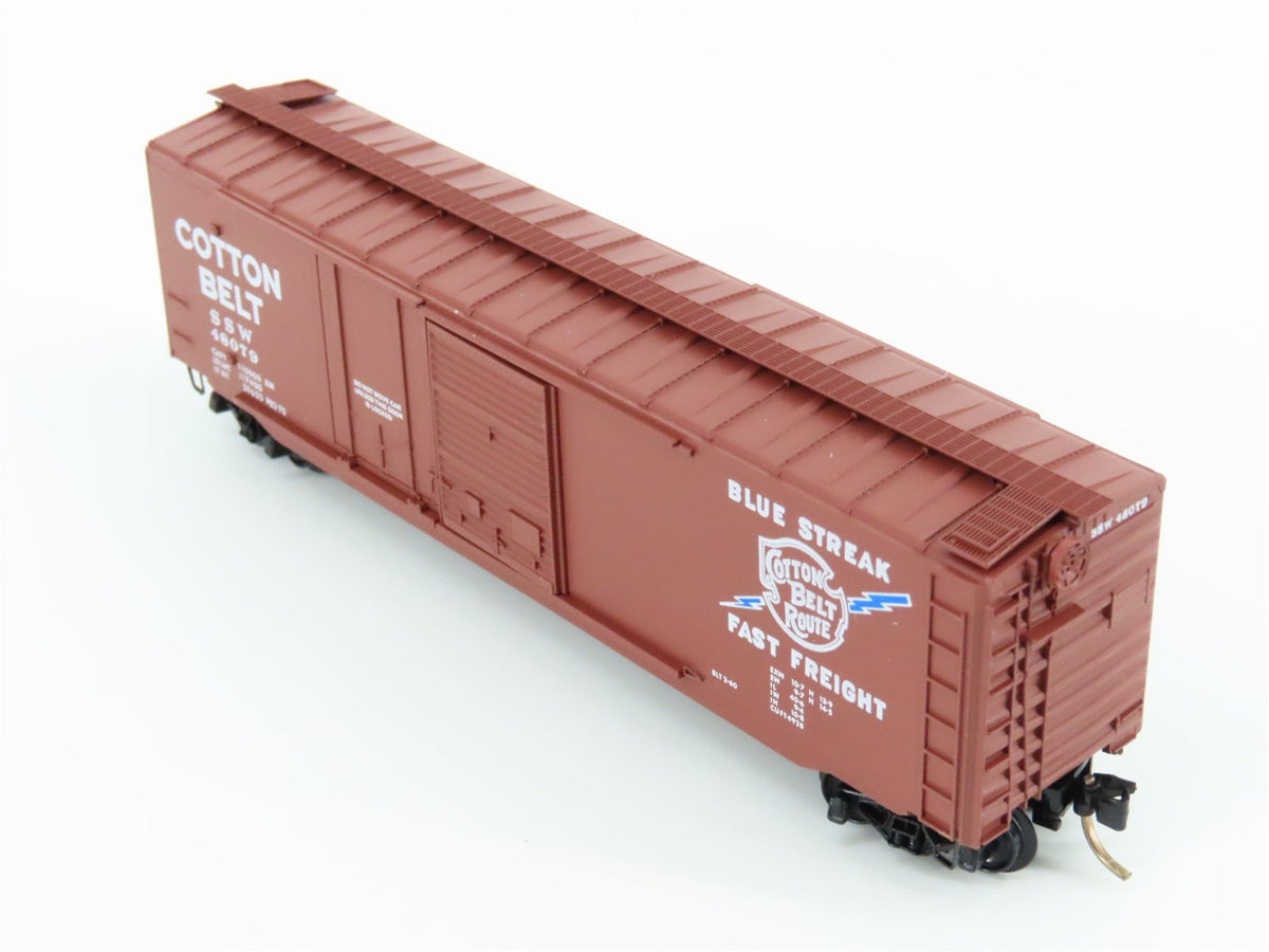 N Kadee Micro-Trains MTL 33060 SSW Cotton Belt &quot;Blue Streak&quot; 50&#39; Box Car #48079