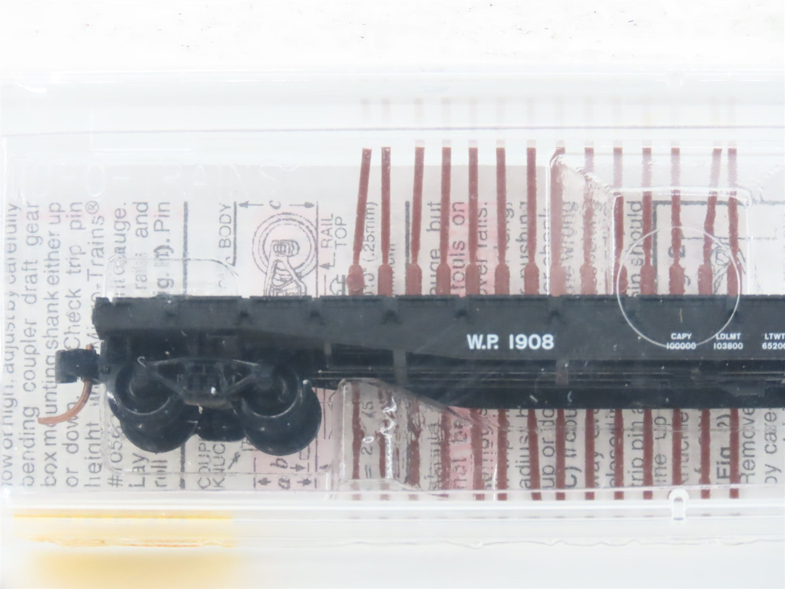 N Scale Micro-Trains MTL 45230 WP Western Pacific 50' Flat Car #1908 - Sealed