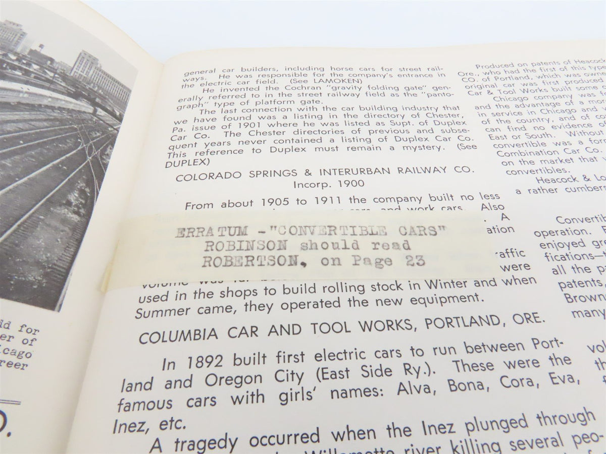 Railway Car Builders Of The US &amp; Canada By E. Harper Charleton ©1957 SC Book