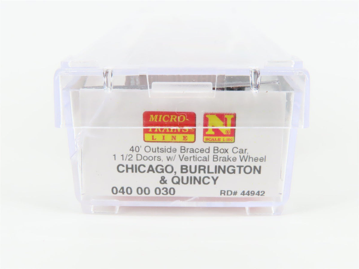 N Scale Micro-Trains MTL 04000030 CB&amp;Q Burlington Route 40&#39; Box Car #44942