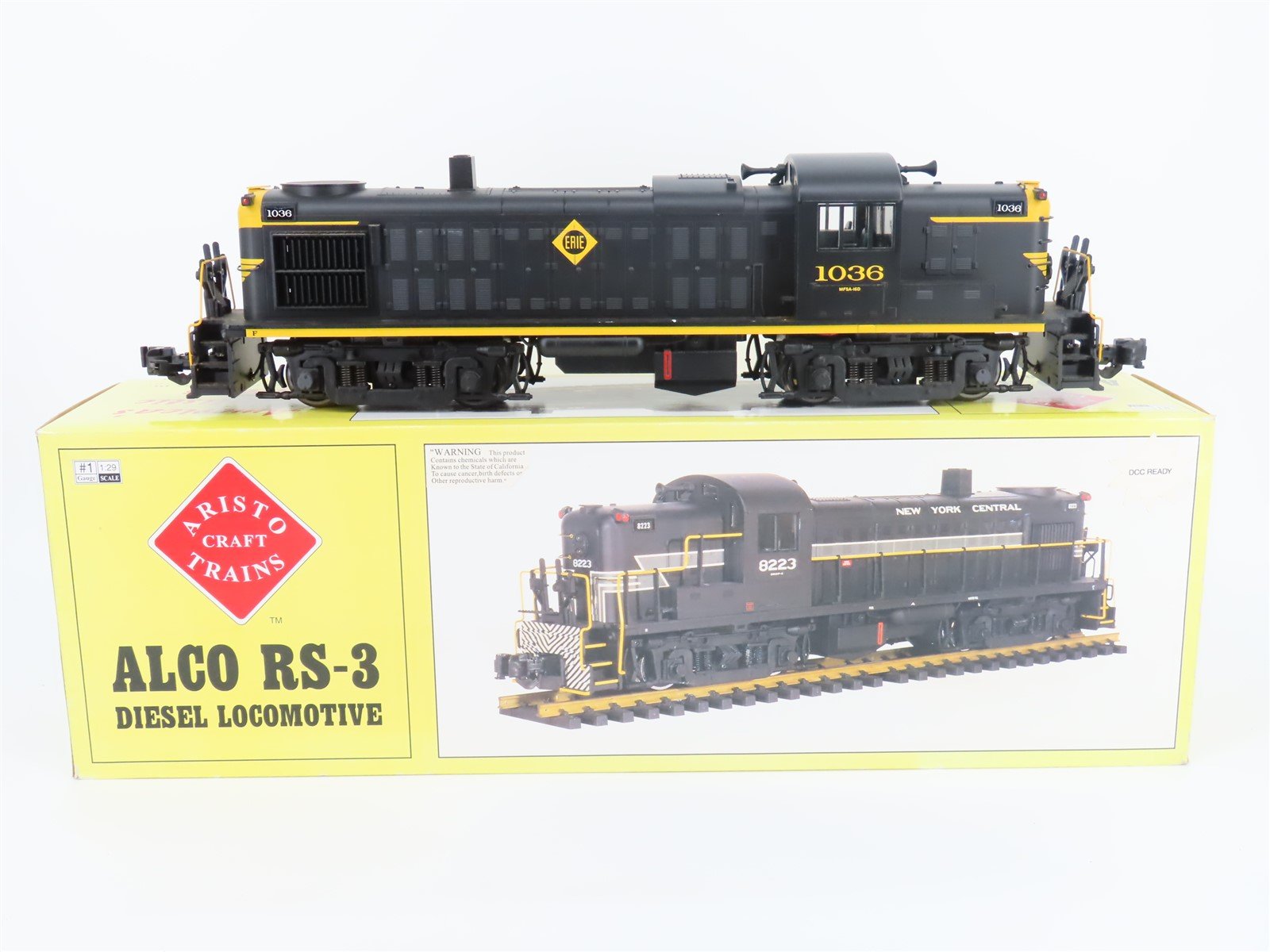 G Scale Aristo-Craft ERIE ALCO RS3 Diesel Locomotive #1036