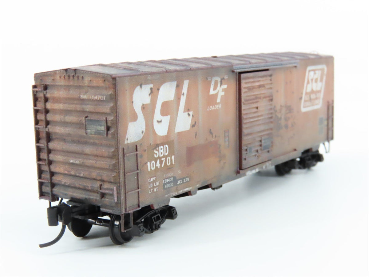 N Scale Micro-Trains MTL 07344550 SBD Seaboard 40&#39; Box Car #104701 - Weathered