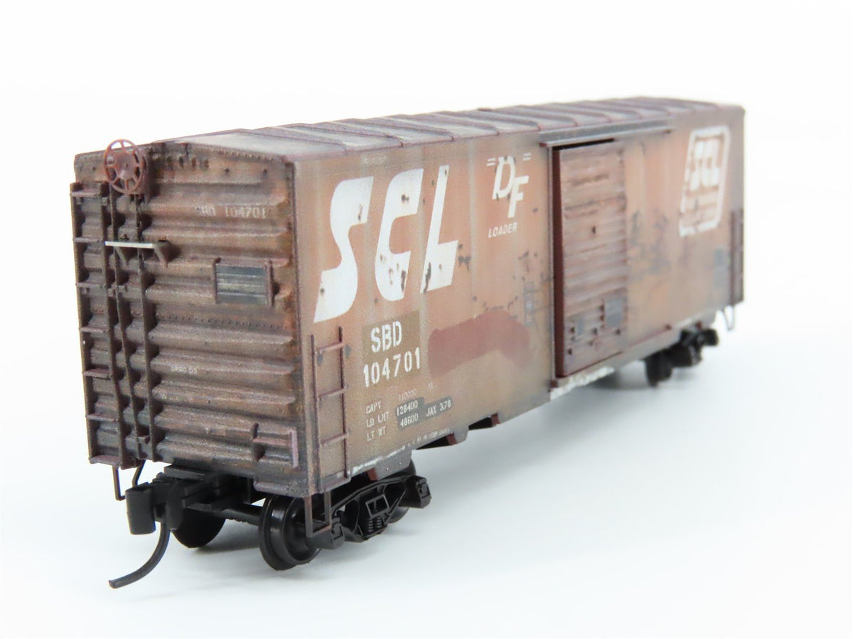 N Scale Micro-Trains MTL 07344550 SBD Seaboard 40&#39; Box Car #104701 - Weathered