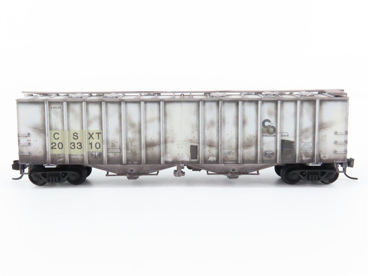 N Micro-Trains MTL 09844180 CSXT CSX/ex-C&amp;O 50&#39; Airslide Hopper 203310 Weathered