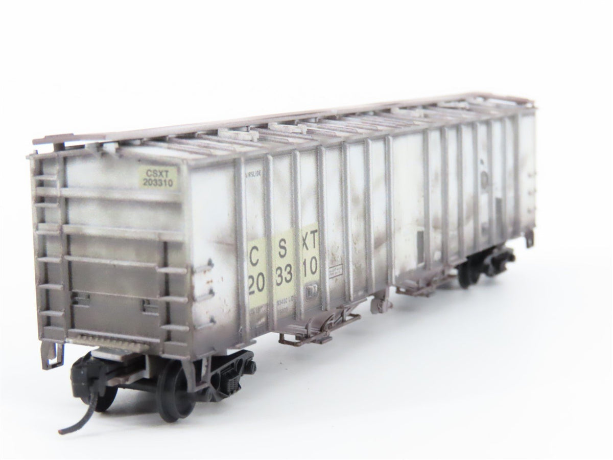 N Micro-Trains MTL 09844180 CSXT CSX/ex-C&amp;O 50&#39; Airslide Hopper 203310 Weathered