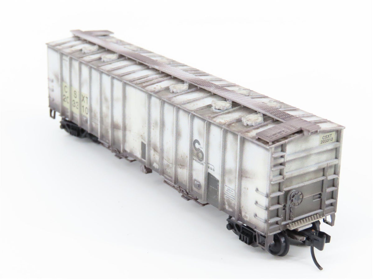 N Micro-Trains MTL 09844180 CSXT CSX/ex-C&amp;O 50&#39; Airslide Hopper 203310 Weathered