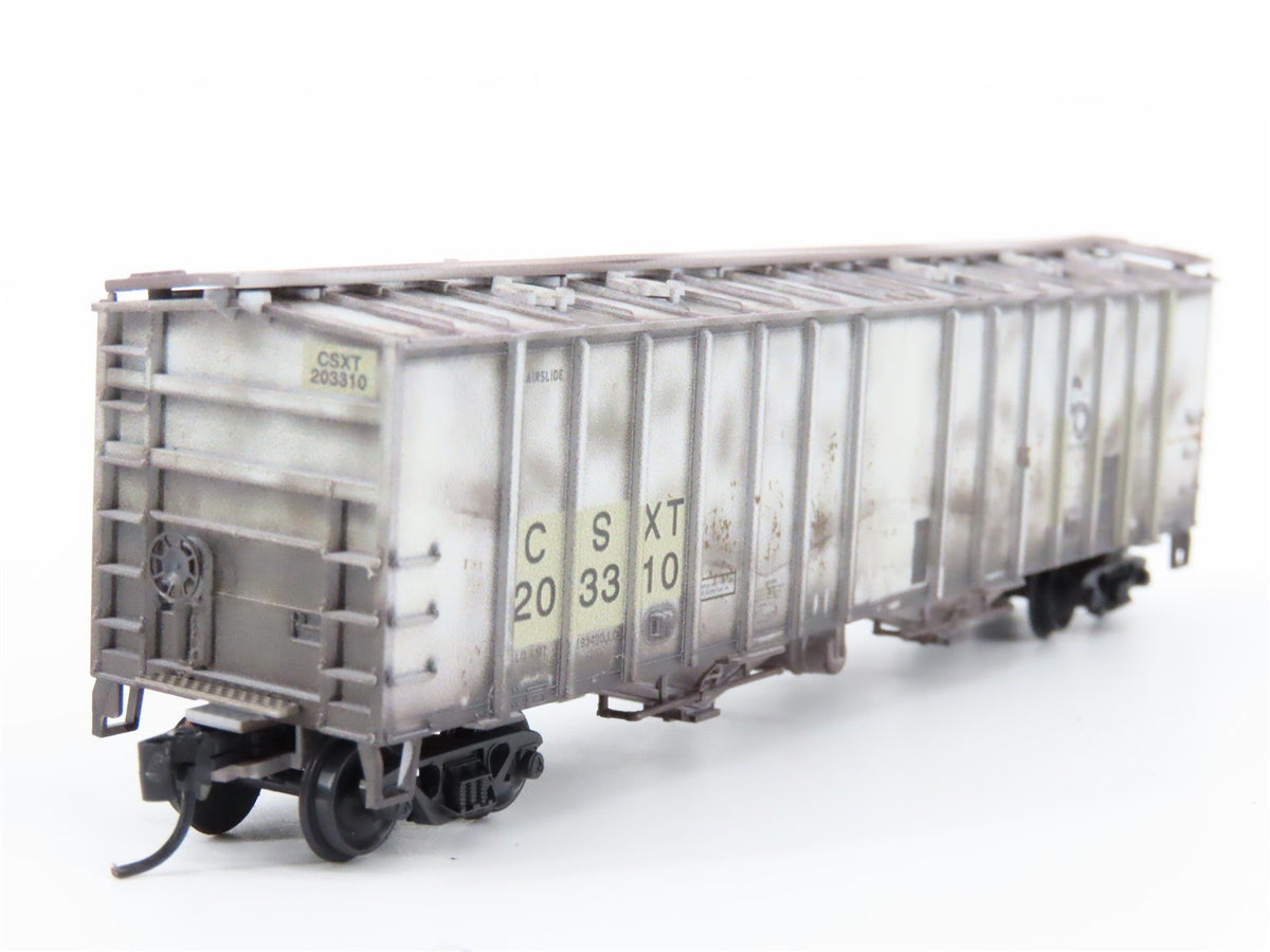 N Micro-Trains MTL 09844180 CSXT CSX/ex-C&amp;O 50&#39; Airslide Hopper 203310 Weathered