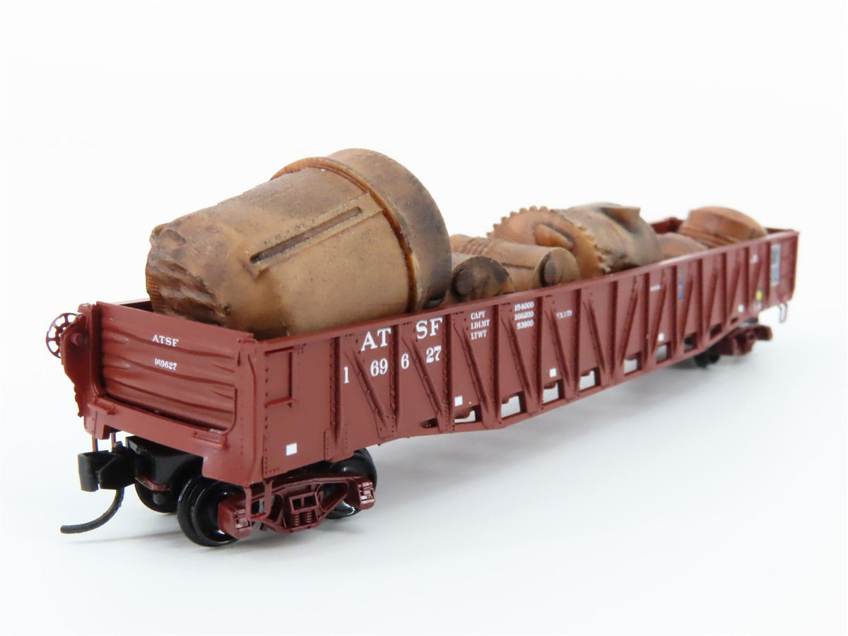 N Scale Micro-Trains MTL 06200080 ATSF Santa Fe 50&#39; Gondola w/ Load #169627