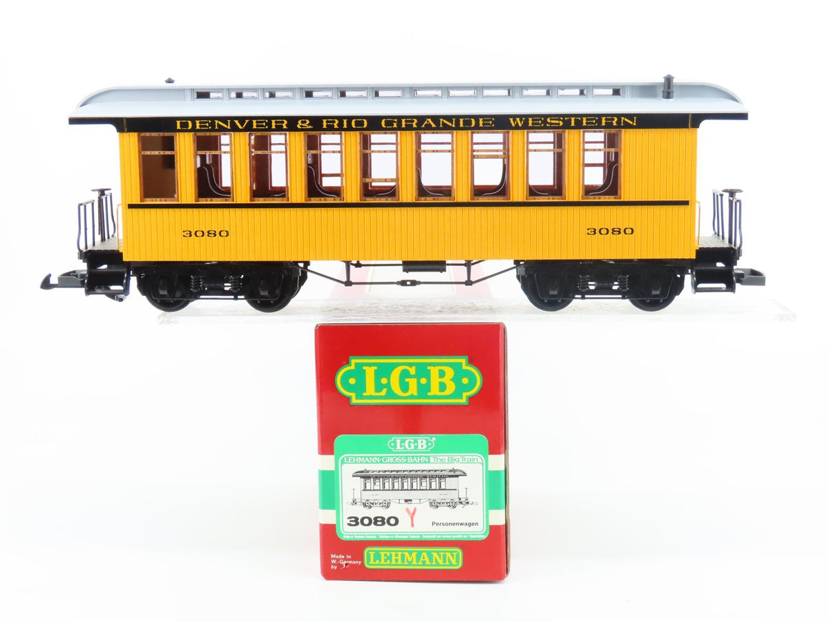 G Scale LGB 3080 DRGW Rio Grande Wood Coach Passenger Car #3080