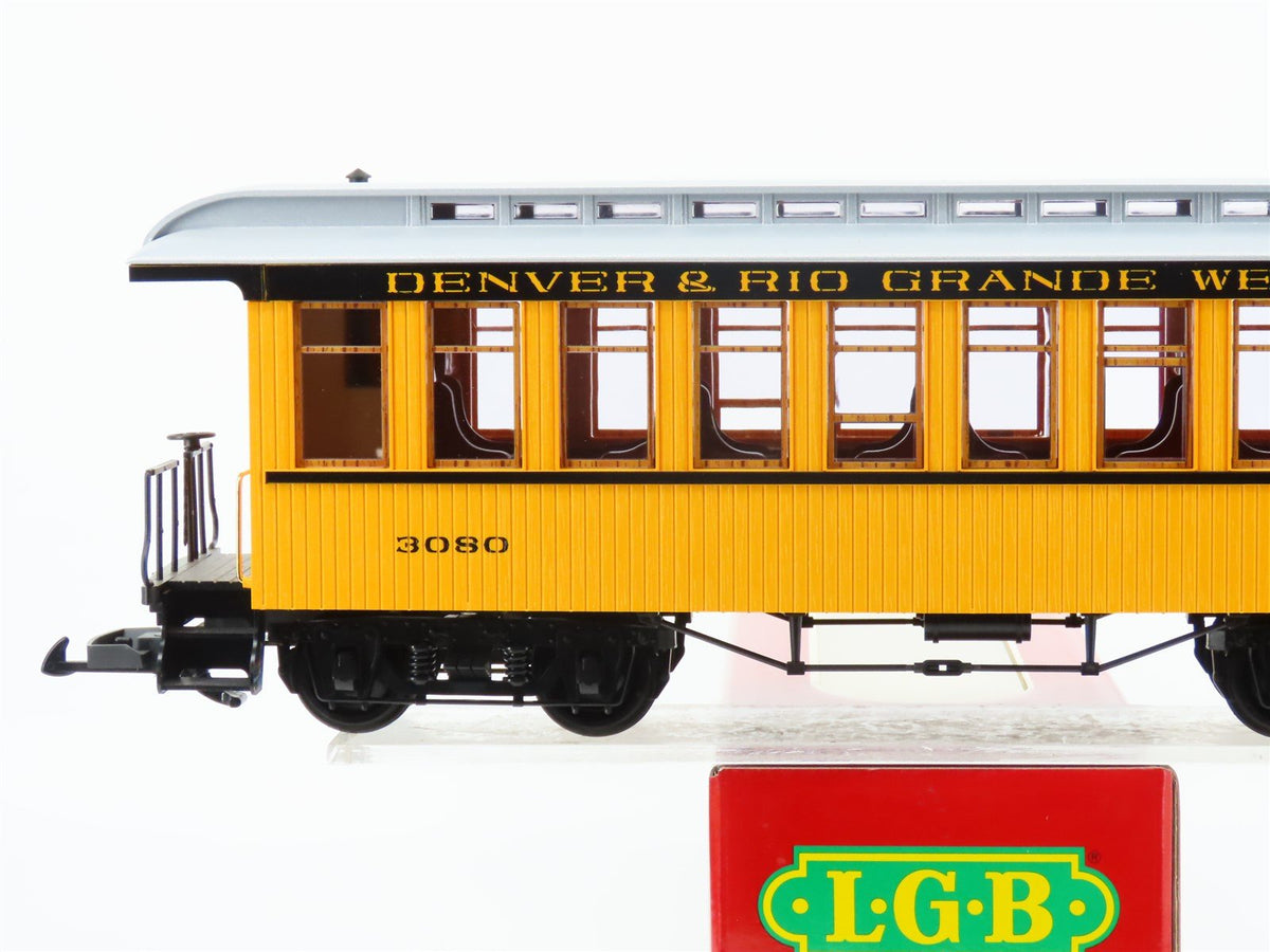 G Scale LGB 3080 DRGW Rio Grande Wood Coach Passenger Car #3080