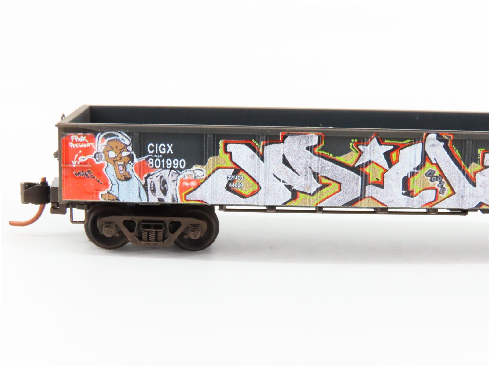 N Scale Micro-Trains MTL 10544750 CIGX 50' Gondola #801990 - Weathered/Graffiti