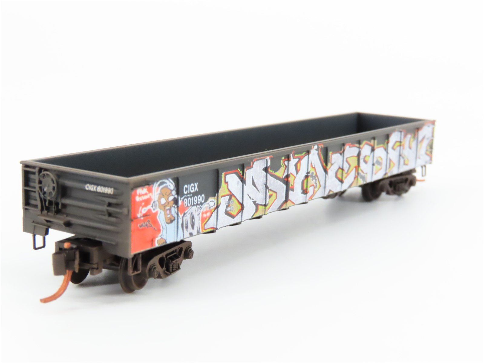 N Scale Micro-Trains MTL 10544750 CIGX 50' Gondola #801990 - Weathered/Graffiti