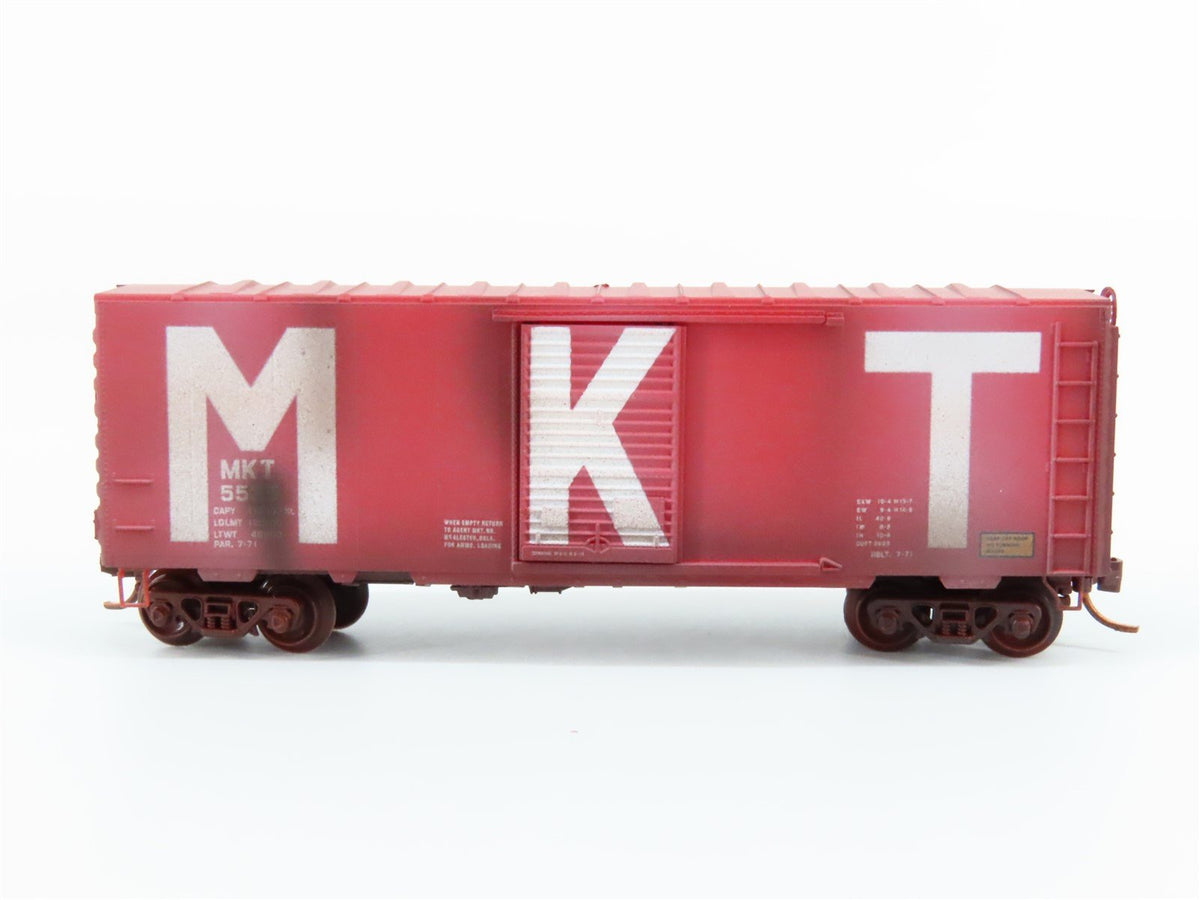 N Scale Micro-Trains MTL 07344080 M-K-T Katy 40&#39; Box Car #5535- Weathered