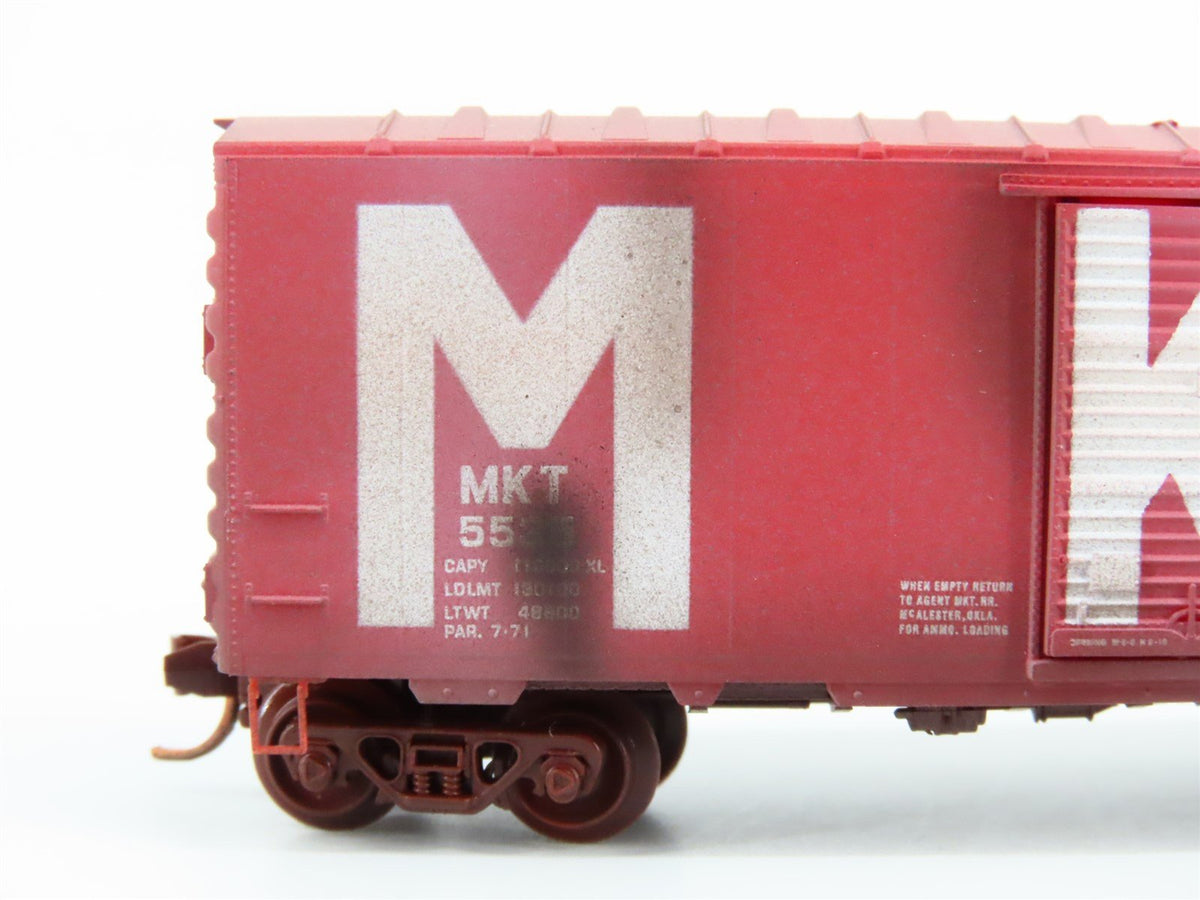 N Scale Micro-Trains MTL 07344080 M-K-T Katy 40&#39; Box Car #5535- Weathered