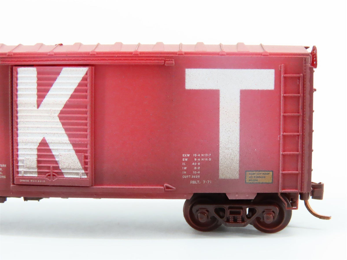 N Scale Micro-Trains MTL 07344080 M-K-T Katy 40&#39; Box Car #5535- Weathered