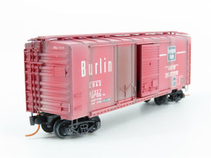 N Micro-Trains MTL 02244130 CB&Q Burlington Route 40' Box Car #41327 Weathered