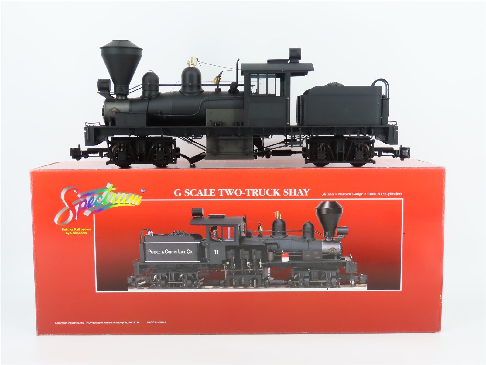 G Scale Bachmann 81197 Pardee & Curtin 2 Truck Shay Steam Locomotive #11