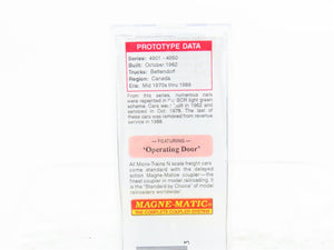 N Micro-Trains MTL 02244080 BCOL British Columbia 40' Box Car #4949 w/ Graffiti