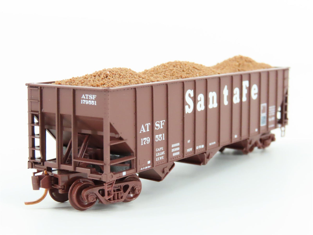 N Micro-Trains MTL 10800120 ATSF Santa Fe 3-Bay Hopper #179551 w/ Copper Load