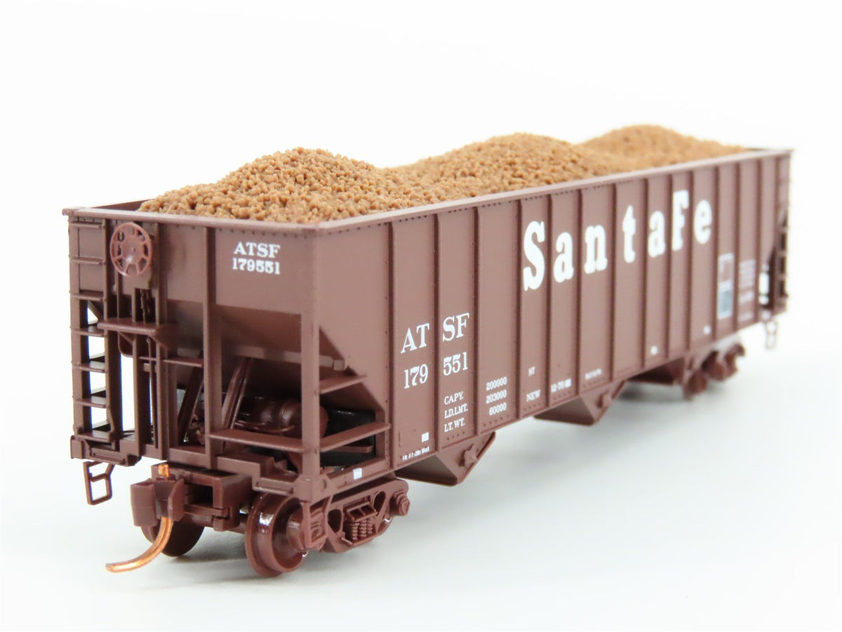 N Micro-Trains MTL 10800120 ATSF Santa Fe 3-Bay Hopper #179551 w/ Copper Load