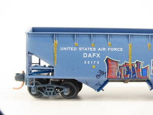 N Micro-Trains MTL 05544500 DAFX US Air Force 2-Bay Hopper #55175 w/ Graffiti