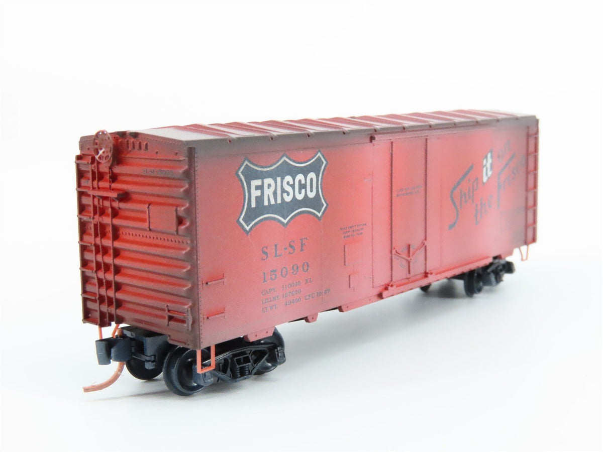 N Scale Micro-Trains MTL 07444090 SL-SF Frisco 40&#39; Box Car #15090 w/ Graffiti