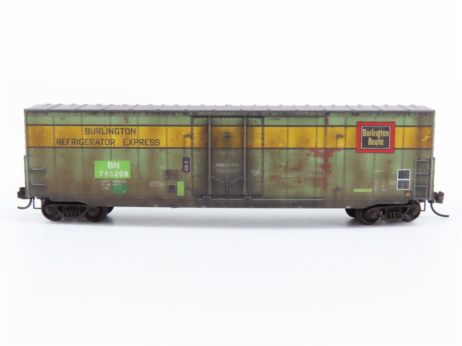 N Micro-Trains MTL 18152110 BN/ex-CB&Q Burlington Route 50' Box Car - Weathered