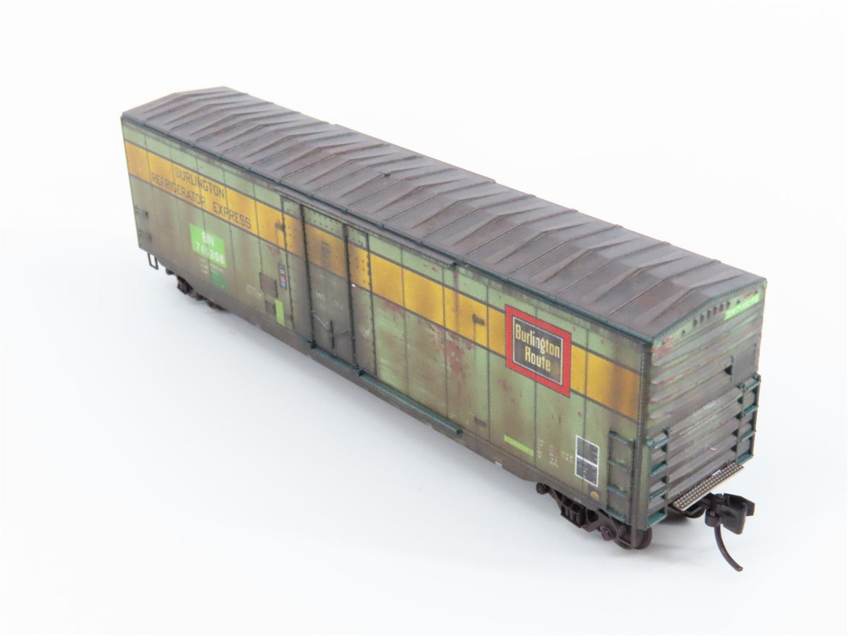 N Micro-Trains MTL 18152110 BN/ex-CB&amp;Q Burlington Route 50&#39; Box Car - Weathered