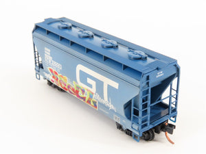 N Micro-Trains MTL 09244010 GTW Grand Trunk Western 2-Bay Hopper w/ Graffiti