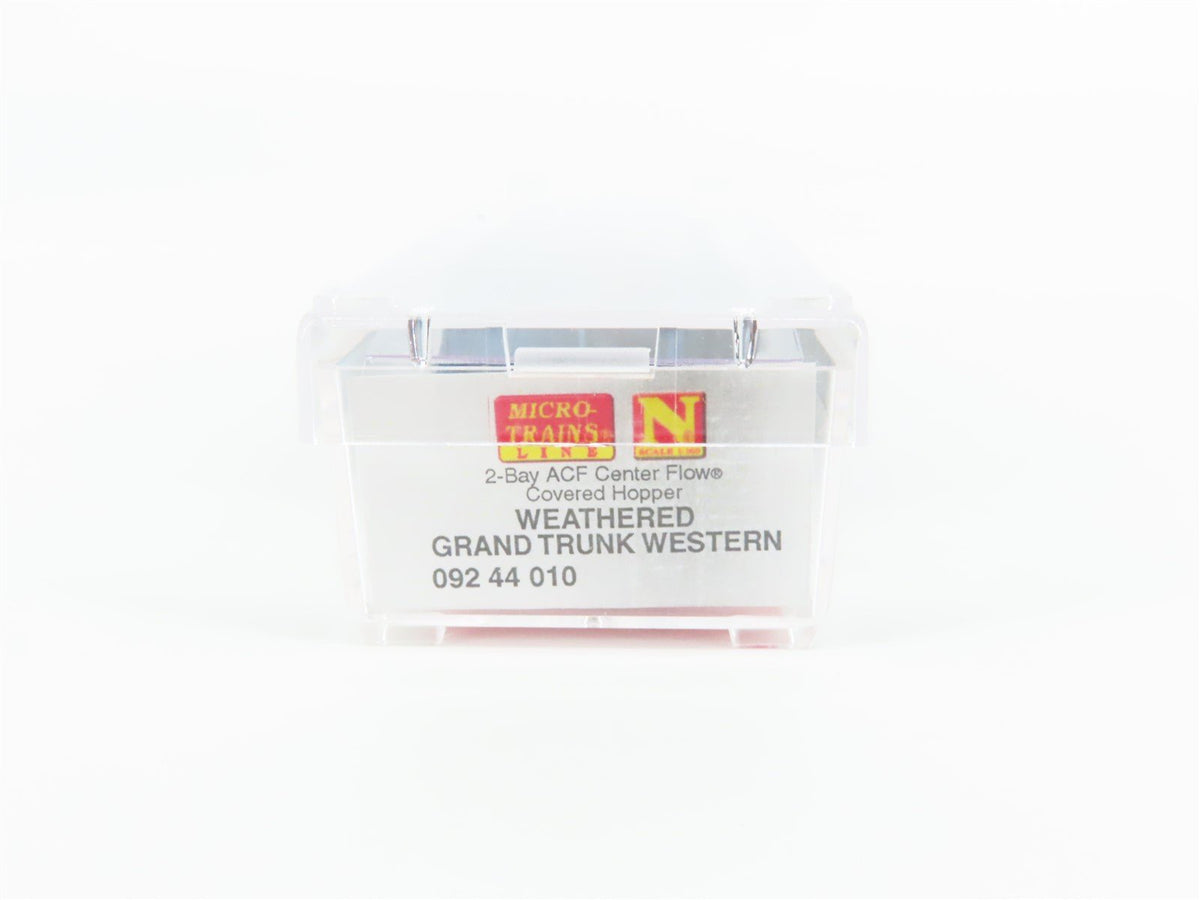 N Micro-Trains MTL 09244010 GTW Grand Trunk Western 2-Bay Hopper w/ Graffiti