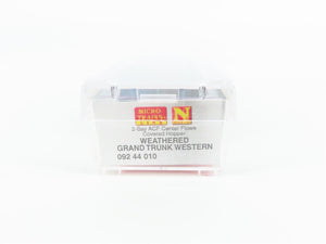 N Micro-Trains MTL 09244010 GTW Grand Trunk Western 2-Bay Hopper w/ Graffiti