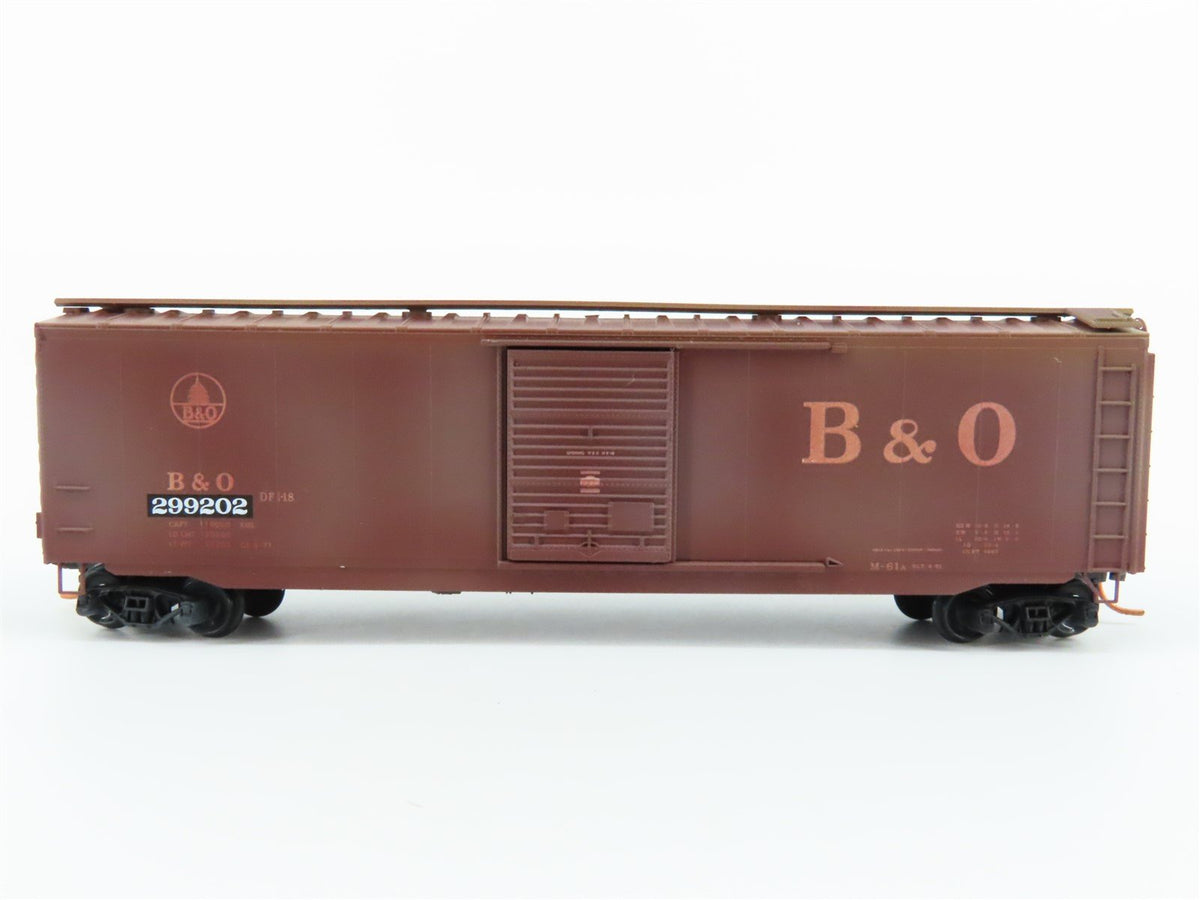 N Scale Micro-Trains MTL 03144390 B&amp;O Baltimore &amp; Ohio Box Car #299202 Weathered