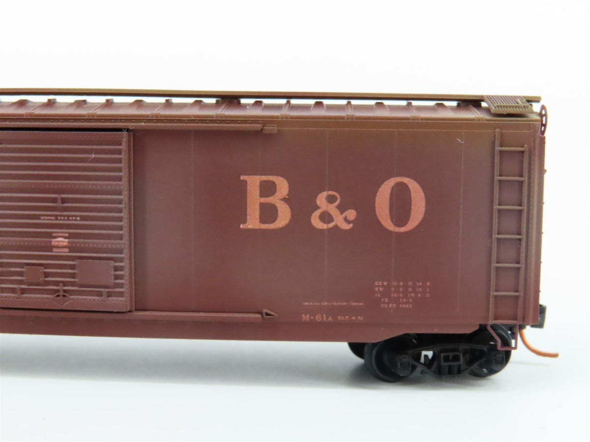 N Scale Micro-Trains MTL 03144390 B&amp;O Baltimore &amp; Ohio Box Car #299202 Weathered