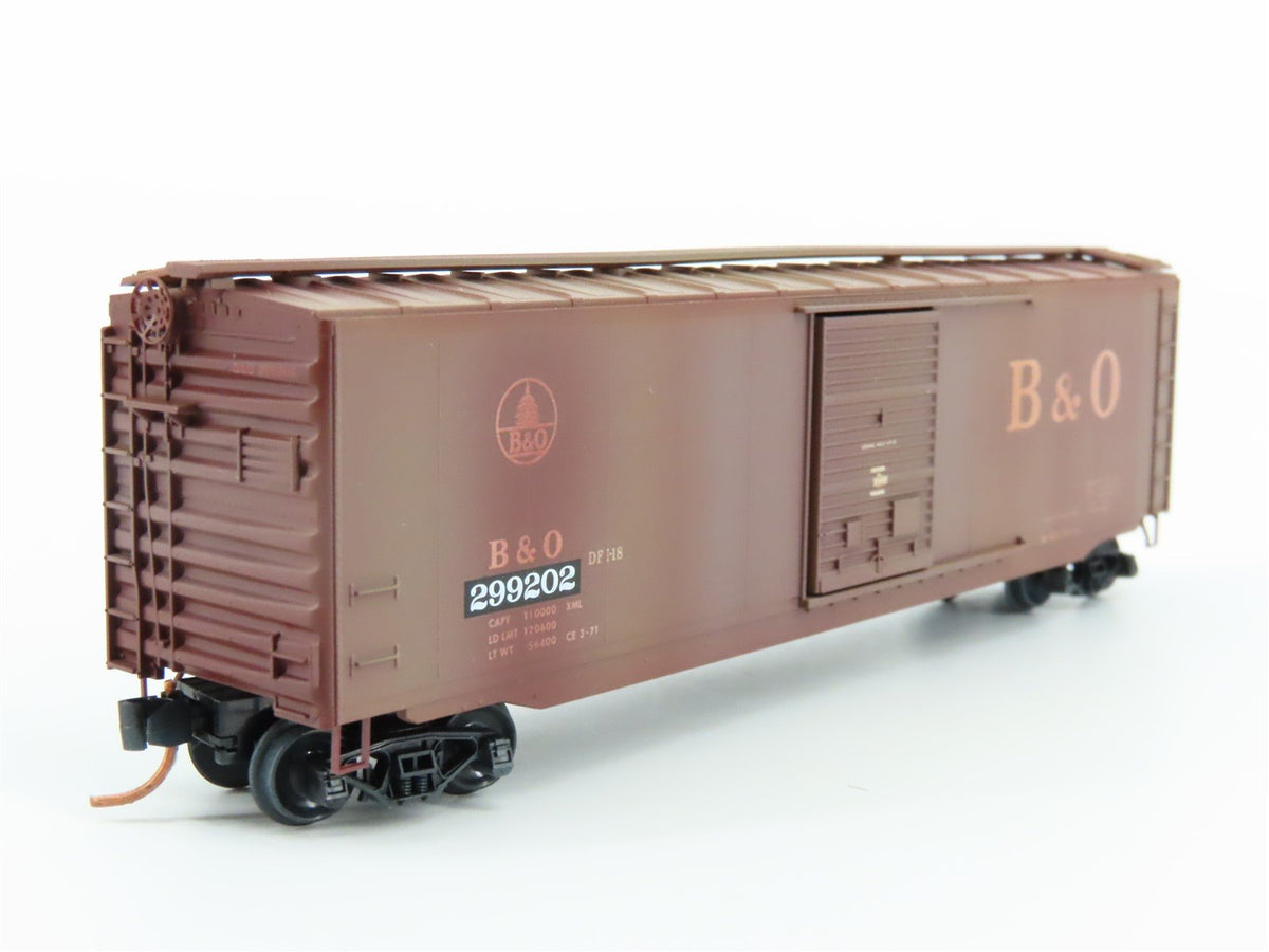 N Scale Micro-Trains MTL 03144390 B&amp;O Baltimore &amp; Ohio Box Car #299202 Weathered