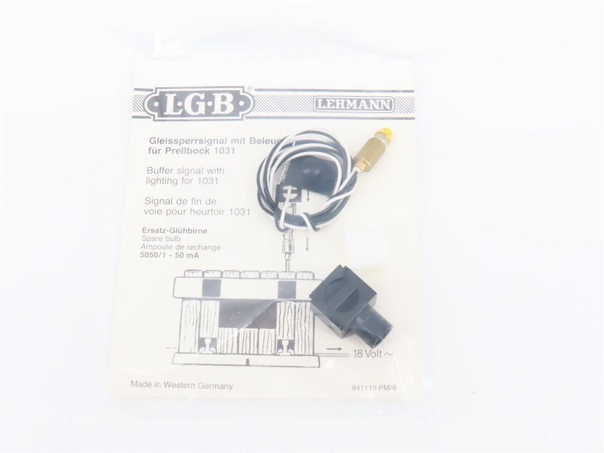 G Scale LGB 1031 Track End Buffer w/Light Parts