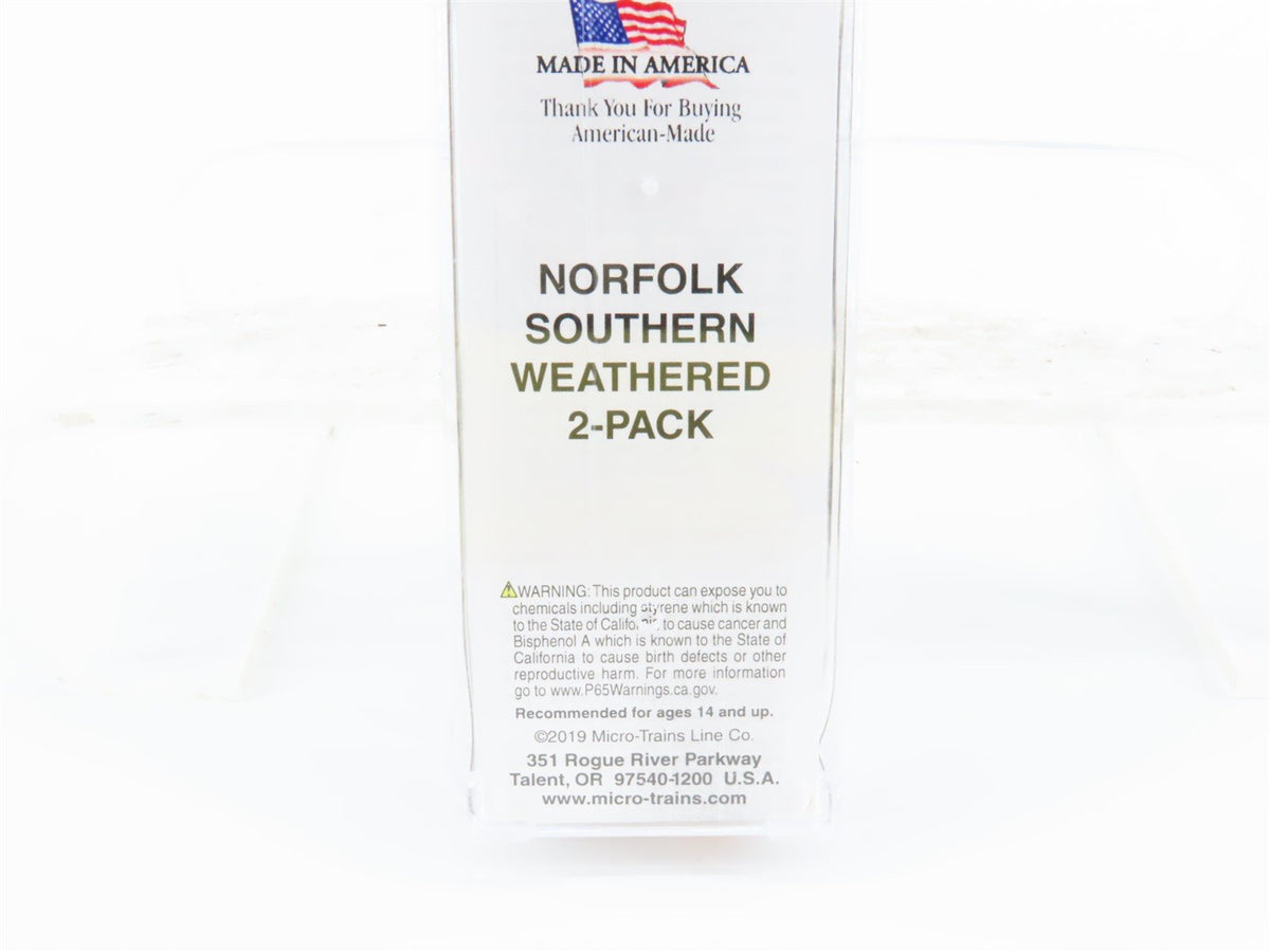 N Micro-Trains MTL 09252460 NS Norfolk Southern 2-Bay Hopper #233026 - Weathered