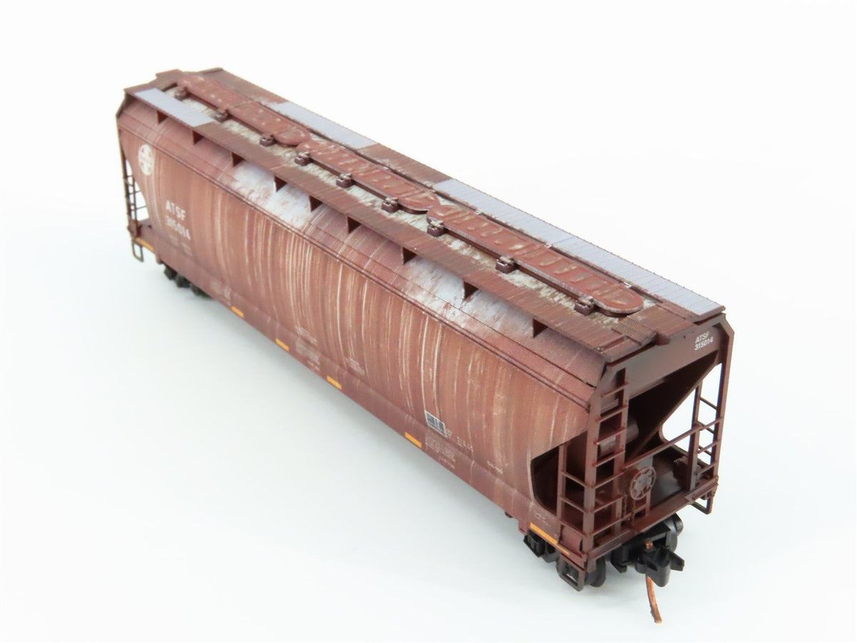 N Scale Micro-Trains MTL 09453580 ATSF Santa Fe 3-Bay Hopper #315014 w/ Graffiti