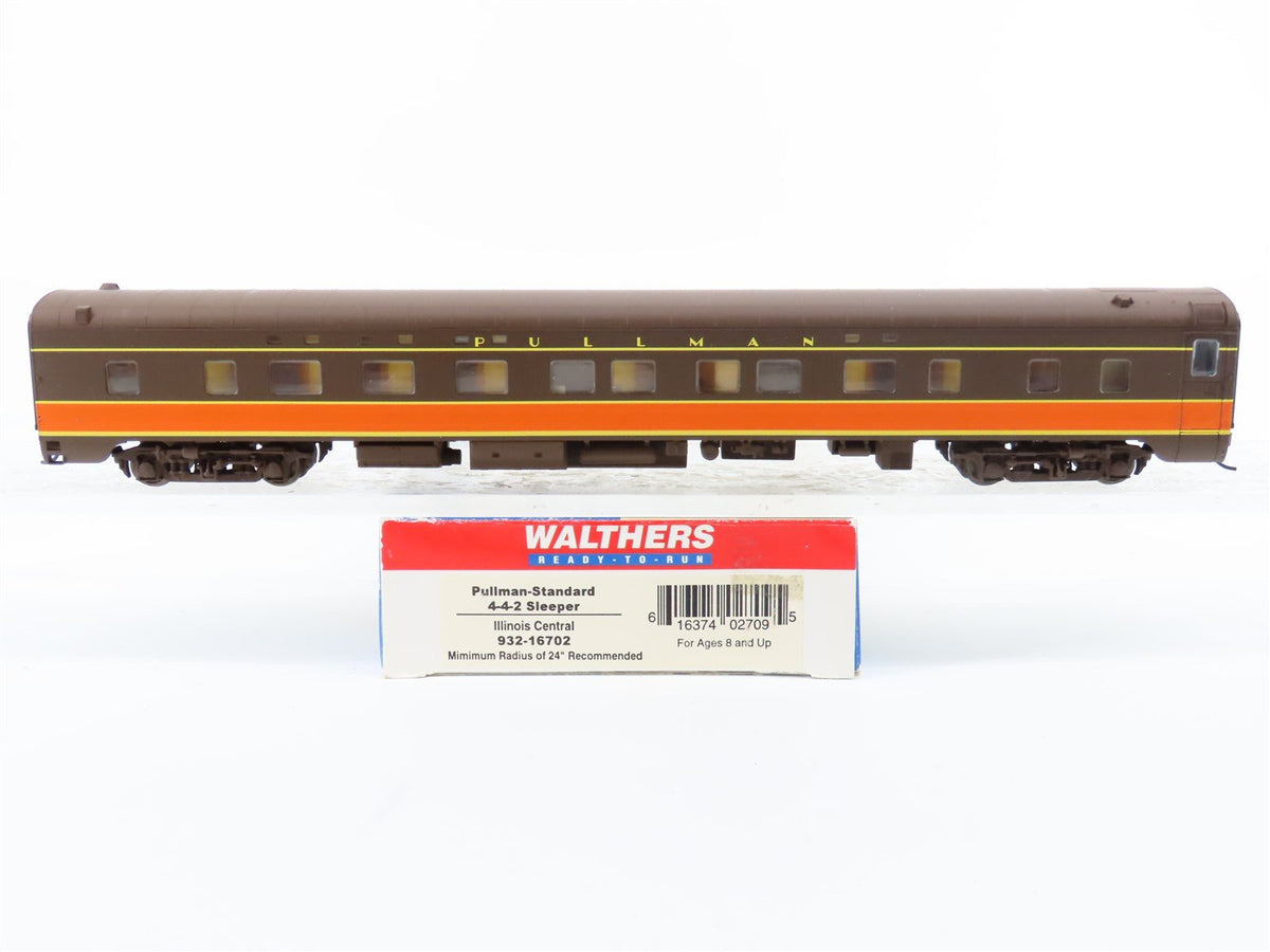 HO Scale Walthers 932-16702 IC Illinois Central P-S 4-4-2 Sleeper Passenger