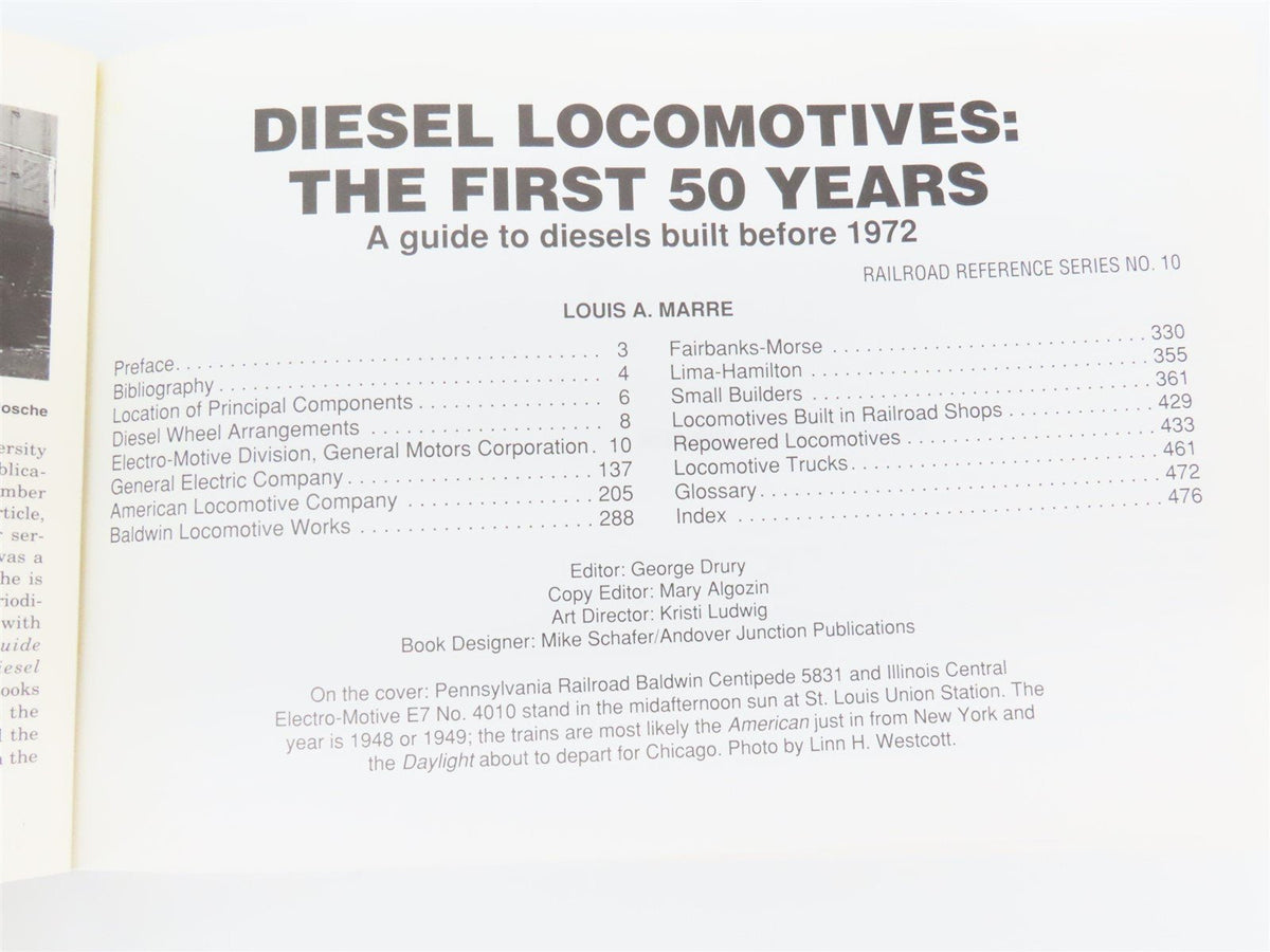 Diesel Locomotives: The First 50 Years By Louis A. Marre ©1995 SC Book