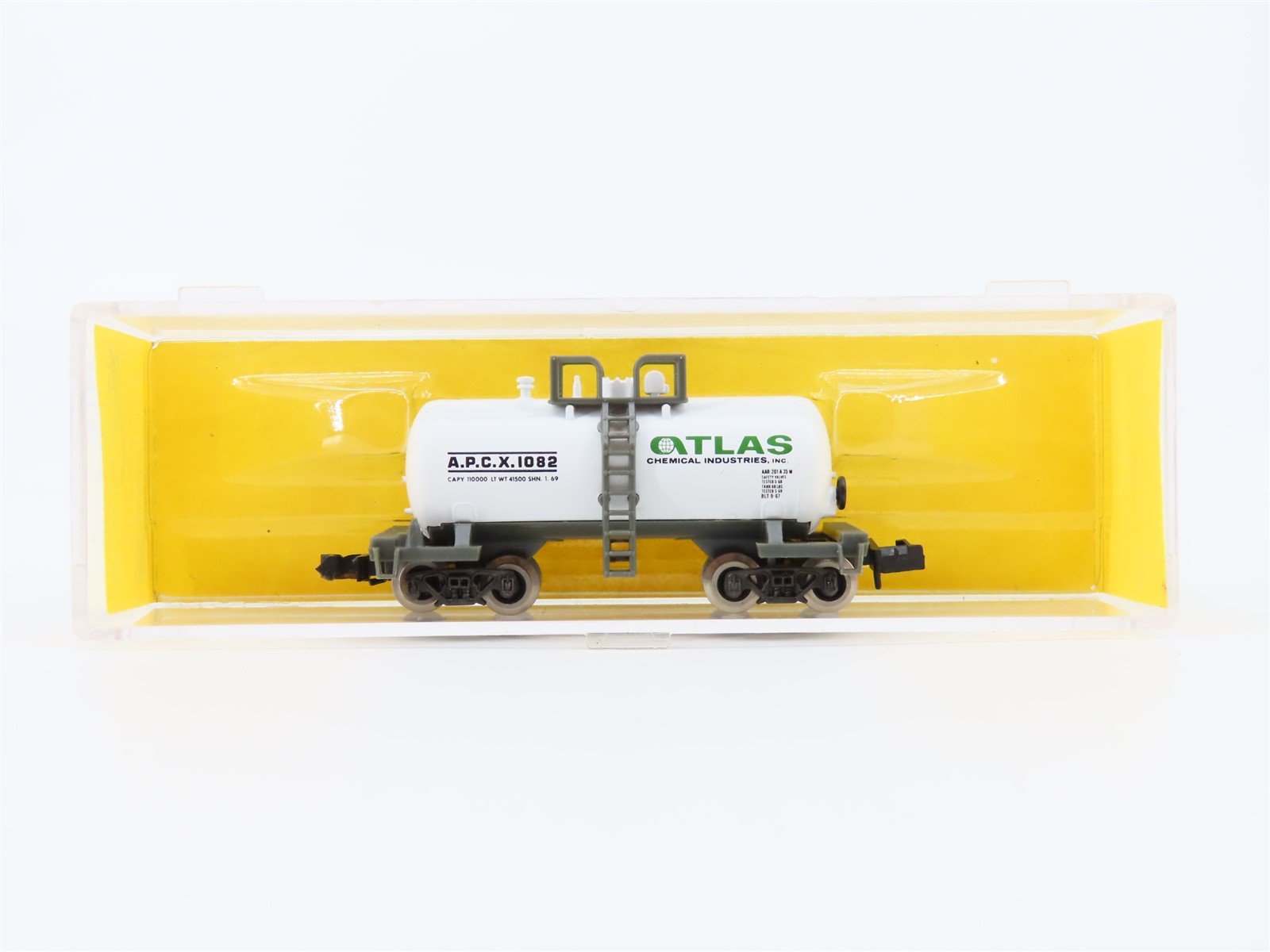 N Scale Atlas 3241 APCX Atlas Chemical Industries Beer Can Tank Car #1082