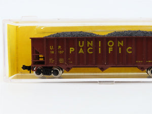 N Scale Atlas 3263 UP Union Pacific 3-Bay Hopper #18137 w/ Coal Load