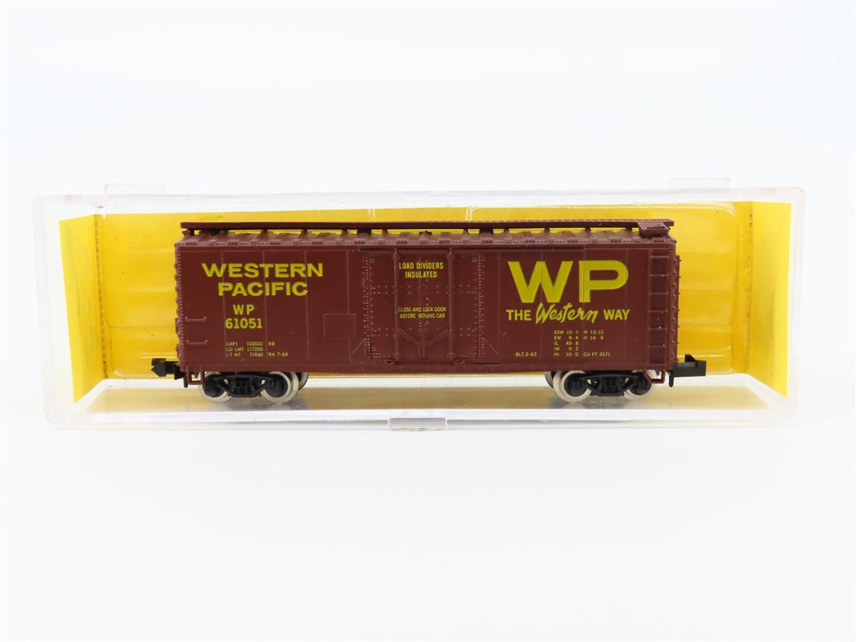 N Scale Atlas 3301 WP Western Pacific &quot;Western Way&quot; 40&#39; Plug Door Box Car #61051