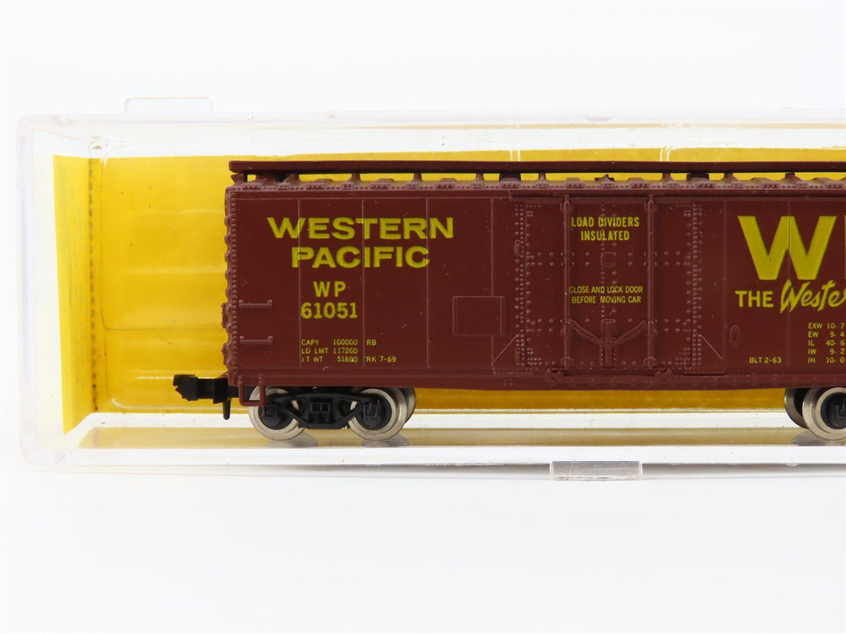 N Scale Atlas 3301 WP Western Pacific &quot;Western Way&quot; 40&#39; Plug Door Box Car #61051