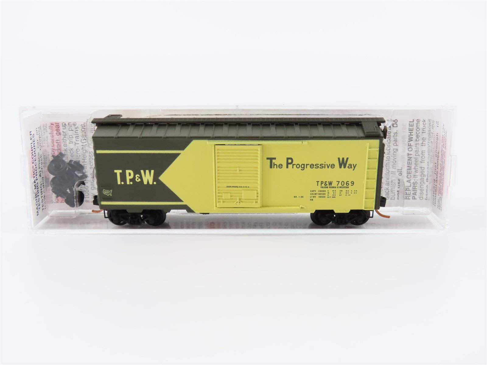 N Scale Micro-Trains MTL #02000716 TP&W "The Progressive Way" 40' Box Car #7069