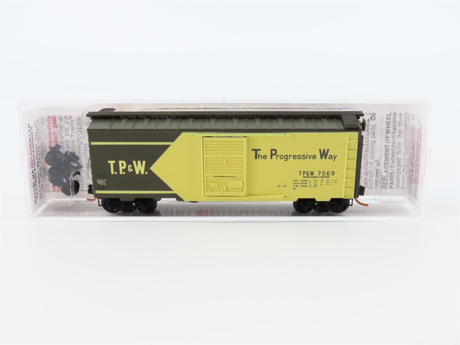 N Scale Micro-Trains MTL #02000716 TP&W "The Progressive Way" 40' Box Car #7069